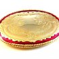 Gold Tone Red Enamel Western Cowboy Belt Buckle Made in USA
