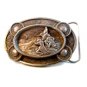 Unusual 1990 Western Cowboy Belt Buckle by C&J Made In U.S.A.