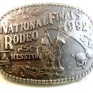 1992 National Finals Rodeo Belt Buckle by Hesston Mint In Plastic