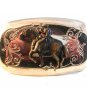 Vintage Cowboy Western Horse Bowing Belt Buckle 1114