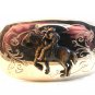 Vintage Cowboy Western Horse Bowing Belt Buckle 1114