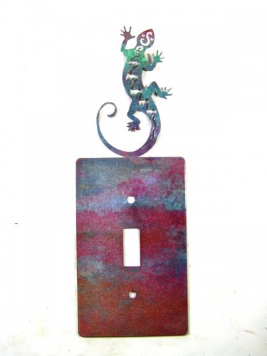 Southwest Lizard Single Switch Outlet Cover Plate by LaZart USA 6915A