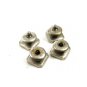 Deco Silvertone Mother Pearl Snap Link Cufflinks Bear Wilde KUM-A-PART 102714