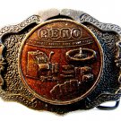 Vintage Reno Biggest Little City in The World Belt Buckle by Cal Metals