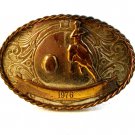 1976 FHSRA German Silver Barrel Racing Belt Buckle