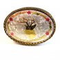 Ladies Tri Colored GoldTone Buck Deer Belt Buckle USA