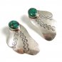 Navajo Sterling Silver & Turquoise Earrings Signed J.N.