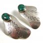 Navajo Sterling Silver & Turquoise Earrings Signed J.N.
