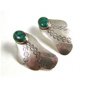 Navajo Sterling Silver & Turquoise Earrings Signed J.N.