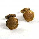 Edwardian / Art Deco Goldtone Cufflinks Unmarked 120914