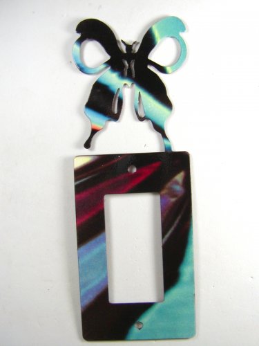 Butterfly Single Rocker Outlet Cover Plate by Steel Images USA 51515