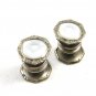 Art Deco Silvertone & Mother of Pearl Cufflinks by COBS LINK 103114