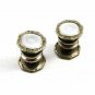 Art Deco Silvertone & Mother of Pearl Cufflinks by COBS LINK 103114