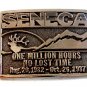 Vintage 1982 - 1987 One Million Hours No Lost Time Seneca  Belt Buckle