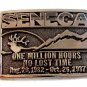 Vintage 1982 - 1987 One Million Hours No Lost Time Seneca  Belt Buckle