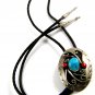 Great Looking Southwest Western Turquoise & Coral Bolo