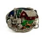 1981 Bergamont Farmer Tract Red Barn Belt Buckle 11042013