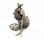 Handmade Sterling Silver Filigree Flower / Bud Brooch 81814