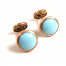 Victorian / Edwardian Goldtone Turquoise Cufflinks 22514