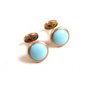 Victorian / Edwardian Goldtone Turquoise Cufflinks 22514