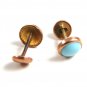 Victorian / Edwardian Goldtone Turquoise Cufflinks 22514