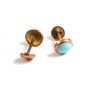 Victorian / Edwardian Goldtone Turquoise Cufflinks 22514