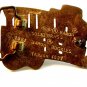 1981 Country Western Hat Guitar Solid Brass Belt Buckle