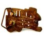 1981 Country Western Hat Guitar Solid Brass Belt Buckle
