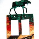 Moose Double Rocker Outlet Cover Plate Steel Images USA 6415nn