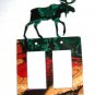 Moose Double Rocker Outlet Cover Plate Steel Images USA 6415nn