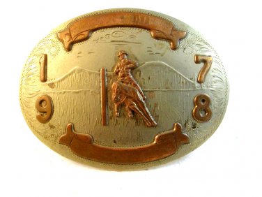 1978 FHSRA Comstock German Silver Belt Buckle Wendy Dyer