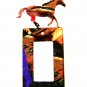Running Horse Single Rocker Switch Cover Plate by Steel Images USA 6815ss