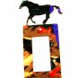 Running Horse Single Rocker Switch Cover Plate by Steel Images USA 6815ss