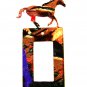 Running Horse Single Rocker Switch Cover Plate by Steel Images USA 6815ss