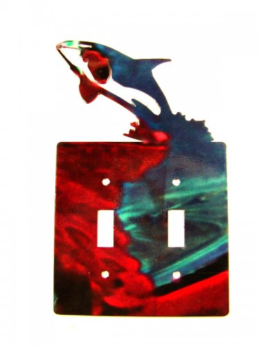 Shark Double Light Switch Cover Plate by Steel Images USA 42715