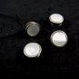 Art Deco Silvertone Mother of Pearl Cufflinks by EVER SNAP 102714b