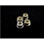 Art Deco Silvertone Mother of Pearl Cufflinks by EVER SNAP 102714b