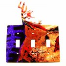 Kokopelli Flute Cactus Triple Switch Cover Plate by Steel Image sUSA 022515O
