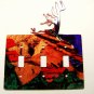 Kokopelli Flute Cactus Triple Switch Cover Plate by Steel Image sUSA 022515O