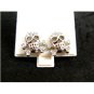 Small Skull CZs Pierced Studs Earrings 12092013yt