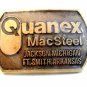 Vintage Quanex Mac Steel Jackson, Michigan Ft Smith, Arkansas Belt Buckle
