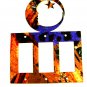 Man In Moon Star Triple Rocker Cover Plate by Steel Images Made In USA 6215a