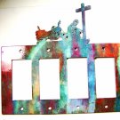 Man Motorcycle Kneeling Cross Quadruple Rocker Outlet Cover Plate Steel Images U
