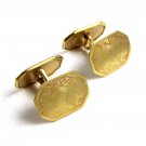 Edwardian / Deco Goldtone Cufflinks by HWKCO 22514