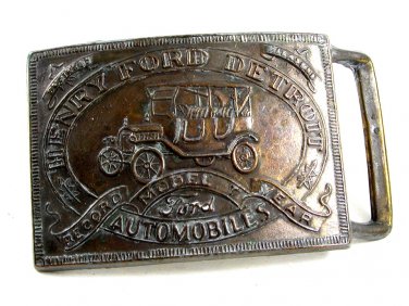 Unmarked Henry Ford Detroit Model T Automobile Belt Buckle 10312013