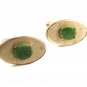 Goldtone & Green Cufflinks by Dante