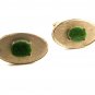 Goldtone & Green Cufflinks by Dante