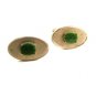 Goldtone & Green Cufflinks by Dante