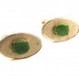 Goldtone & Green Cufflinks by Dante
