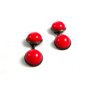Victorian / Edwardian Silvertone Coral Cufflinks 22514